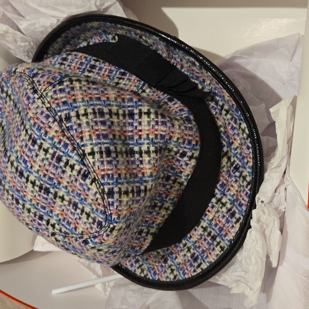 Chic Tweed Fedora Hat - Picture 3 of 3